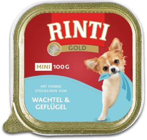 Rinti | Gold Mini | Tacka 100g - Przepiórka z drobiem 100g