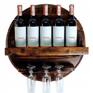 Stojak regał na wino z desek klepek beczki PREMIUM
