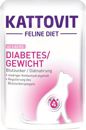 Kattovit | Diabetes | Saszetka 85g - Łosoś 85g