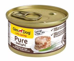 GimDog | Little Darling Pure Delight | Puszka 85g - Kurczak i Wołowina 85g