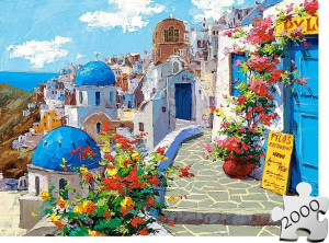 Puzzle CASTORLAND 2000 - Wiosna na Santorini - Grecja