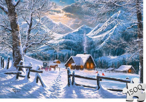 Puzzle CASTORLAND 1500 el -  Śnieżny poranek