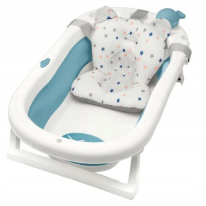 Wanienka składana 89cm MyToy z poduszką- błękitna