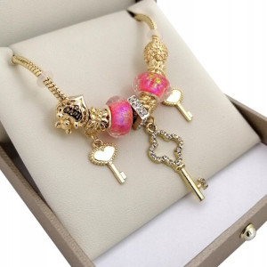 Bransoletka Damska Złota Do Pandora Charms Beads