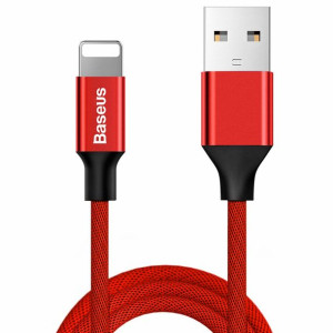 Baseus Yiven kabel przewód w materiałowym oplocie USB / Lightning 1,8M czer