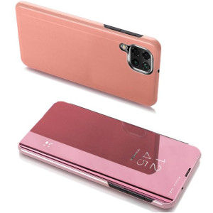 Clear View Case futerał etui z klapką Samsung Galaxy A22 4G różowy