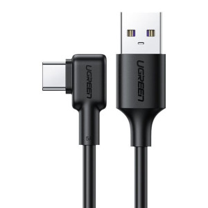 Ugreen kątowy kabel przewód z bocznym wtykiem USB - USB Typ C 5 A Quick Cha