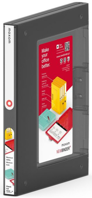 Folder zamykany A4 25mm moxom NEWBINDER transparentblack
