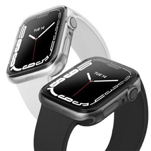 UNIQ etui Glase Apple Watch Series 7 41mm. Dual Pack przezroczysty-dymny/cl