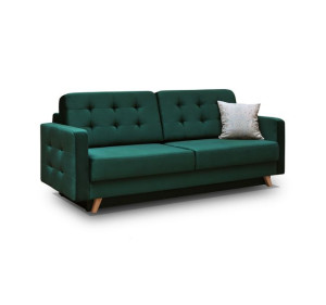 Sofa LOFT Kanapa Wersalka butelkowa zieleń elegancka glam