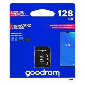 Goodram Microcard 128 GB karta pamięci micro SD XC UHS-I class 10, adapter