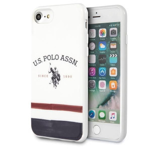 US Polo USHCI8PCSTRB iPhone 7/8/SE 2020 biały/white Tricolor Pattern Collec