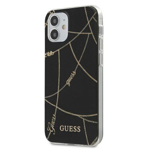 Guess GUHCP12SPCUCHBK iPhone 12 mini 5,4" czarny/black hardcase Gold Chain