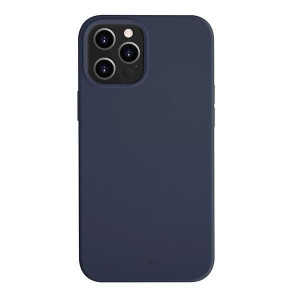 UNIQ etui Lino Hue iPhone 12 Pro Max 6,7" niebieski/marine blue Antimicrobi