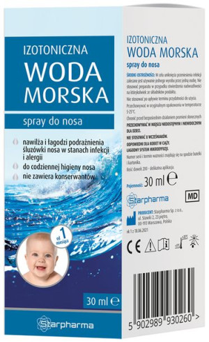 Izotoniczna woda morska - spray do nosa 30 ml - Starpharma