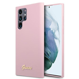 Guess GUHCS22LLSLMGLA S22 Ultra S908 lawenda/lavender hardcase Silicone Scr