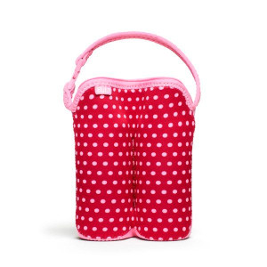 BUILT Bottle Buddy - Termoopakowanie do butelek podwójne (Baby Pink Mini Do