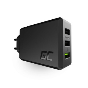 Green Cell ChargeSource 3 - Ładowarka sieciowa 3xUSB 30W Ultra Charge, Smar