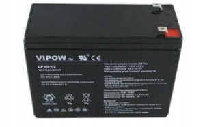 Akumulator Żelowy 12V-10Ah Vipow Bezobsługowy