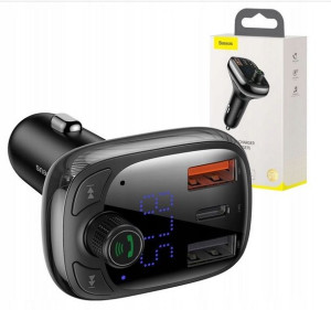 Baseus Ładowarka Transmiter Fm Bluetooth Qc 3.0 Pd