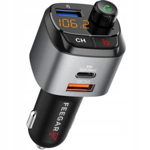 Feegar Transmiter Fm Bluetooth Ładowarka Qc 3.0 Pd