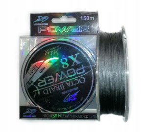 Plecionka OCTA BRAID POWER X8 150M CZARNA 0,22mm 37,6kg