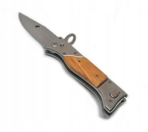 Nóż sprężynowy składany AK-47 22cm + kabura
