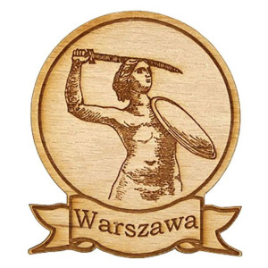 Magnes na lodówkę drewniany okrągły Warszawa
