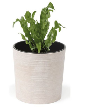 Doniczka z wkładem Malwa Eco Biały H:25,5 cm 25x25