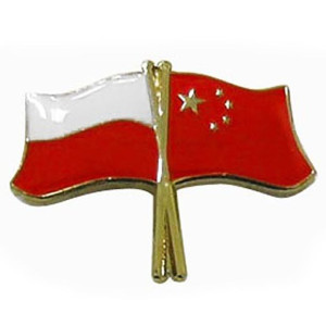 Przypinka, pin flaga Polska-Chiny