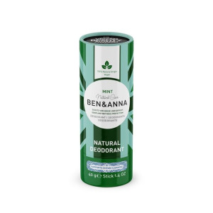 Ben&Anna, naturalny dezodorant na bazie sody MINT (sztyft kartonowy), 40 g