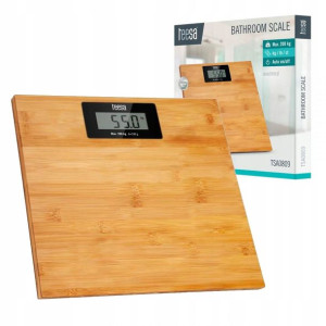 Waga Łazienkowa Led Naturalny Bambus 200 Kg