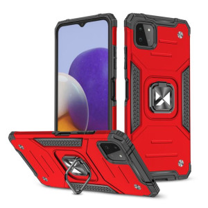 Pancerne hybrydowe etui pokrowiec + uchwyt Samsung Galaxy A22 4G czerwony