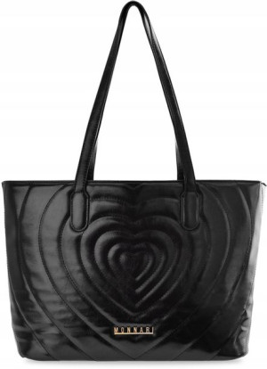 Torebka MONNARI Pikowana Miękka Torba SHOPPER LOGO