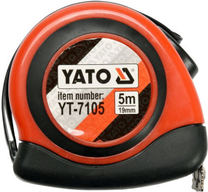 Miara zwijana 5m x 19mm czerono-czarna YT-7105 YATO
