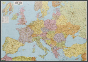 EUROPA MAPA SCIENNA mapa ścienna PINBOARD 'Korkowa' do wpinania + znaczniki