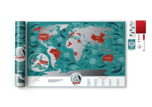 Mapa Świata Zdrapka Morska Prezent Podróżnika