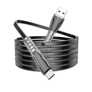 Borofone Kabel BU31 bezbarwny Shadow Jelly USB na micro USB 2,4A 1 metr cza