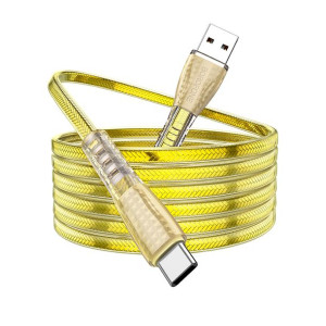 Borofone Kabel BU31 bezbarwny Shadow Jelly USB na Typ C 3A 1 metr złoty