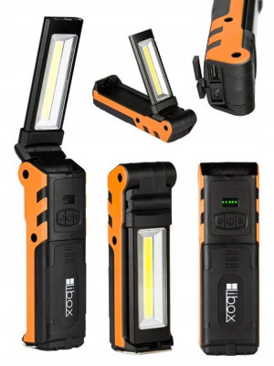 Lampa Latarka Warsztatowa Akumulator Usb Cob Led