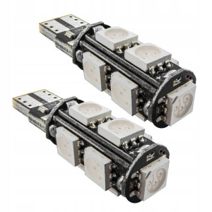 Żarówka Led T10 W5w Canbus 9xsmd 5050 Pomarańczowa