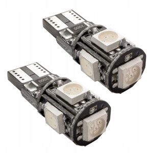 Żarówka Led W5w T10 5xsmd 5050 Canbus Pomarańczowa