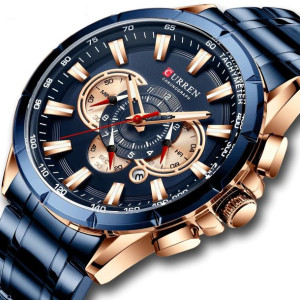 Zegarek Męski Curren Elegancki Chronograf Prezent