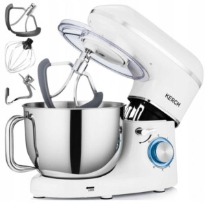 Mocny Robot Kuchenny Planetarny Biały 2200w 6,2l