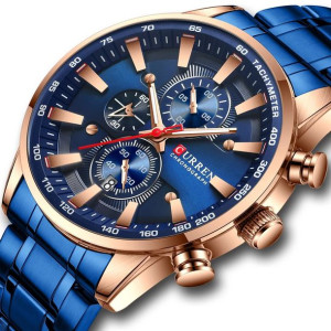 Zegarek Męski Curren Elegancki Chronograf Prezent