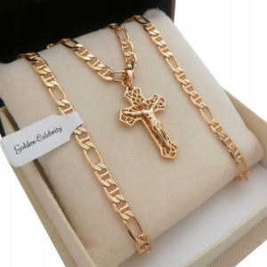 Złoty Łańcuszek Gucci 50cm +krzyżyk 18k Gwarancja