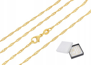 Złoty Łańcuszek Singapur 18k Gwarancja 55cm Nowość