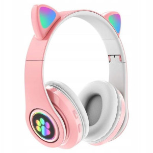 Słuchawki Dla Dzieci Bluetooth Led Rgb Kocie Uszy