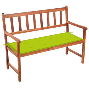 Ławka ogrodowa z poduszką, 120 cm, lite drewno akacjowe