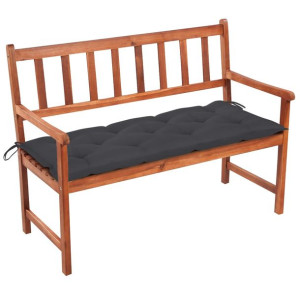 Ławka ogrodowa z poduszką, 120 cm, lite drewno akacjowe
